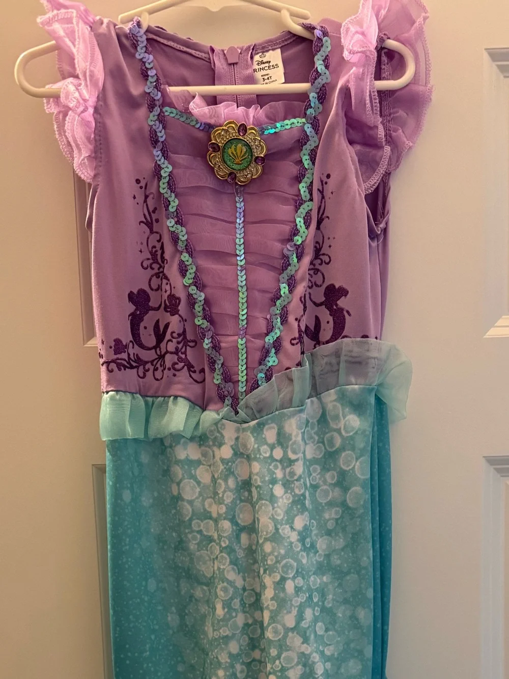 Girls' Mermaid Princess Costume - Purple & Aqua